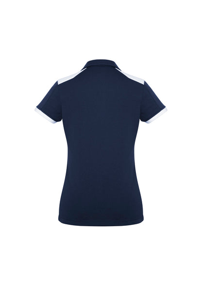 Biz Collection Womens Rival Short Sleeve Polo - Navy/White