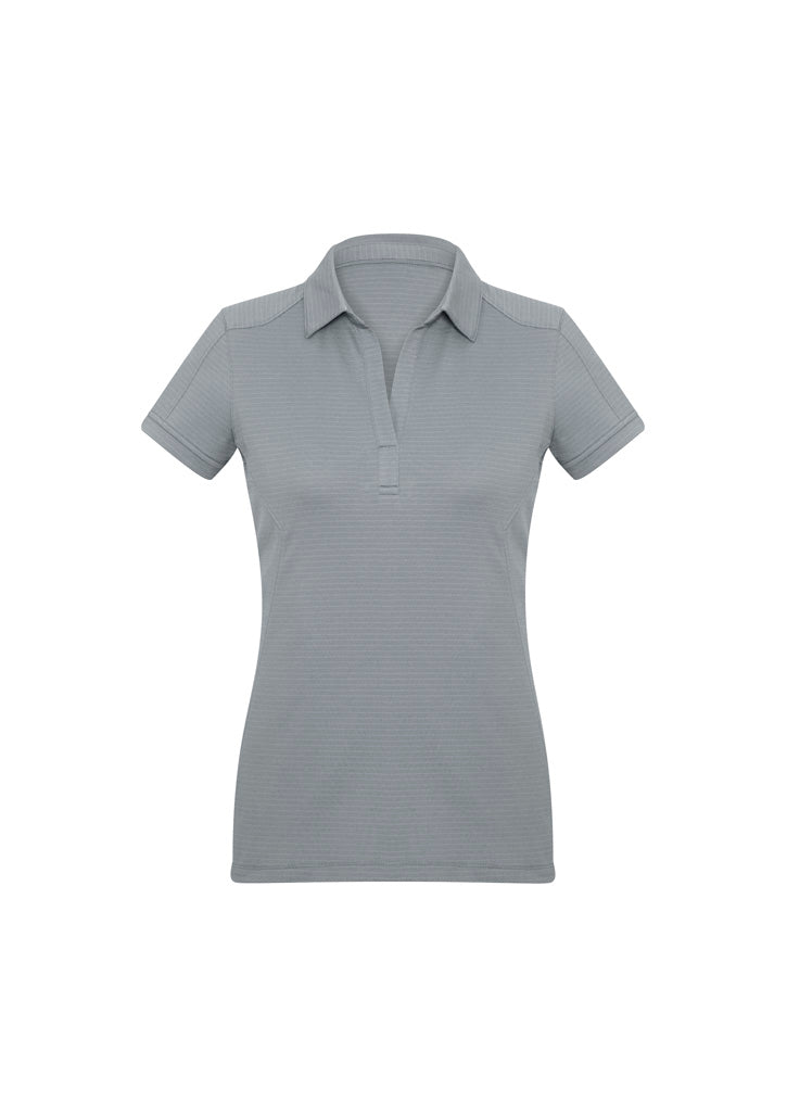 Biz Collection Womens Profile Short Sleeve Polo - Silver