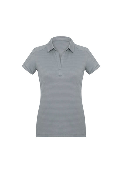 Biz Collection Womens Profile Short Sleeve Polo - Silver