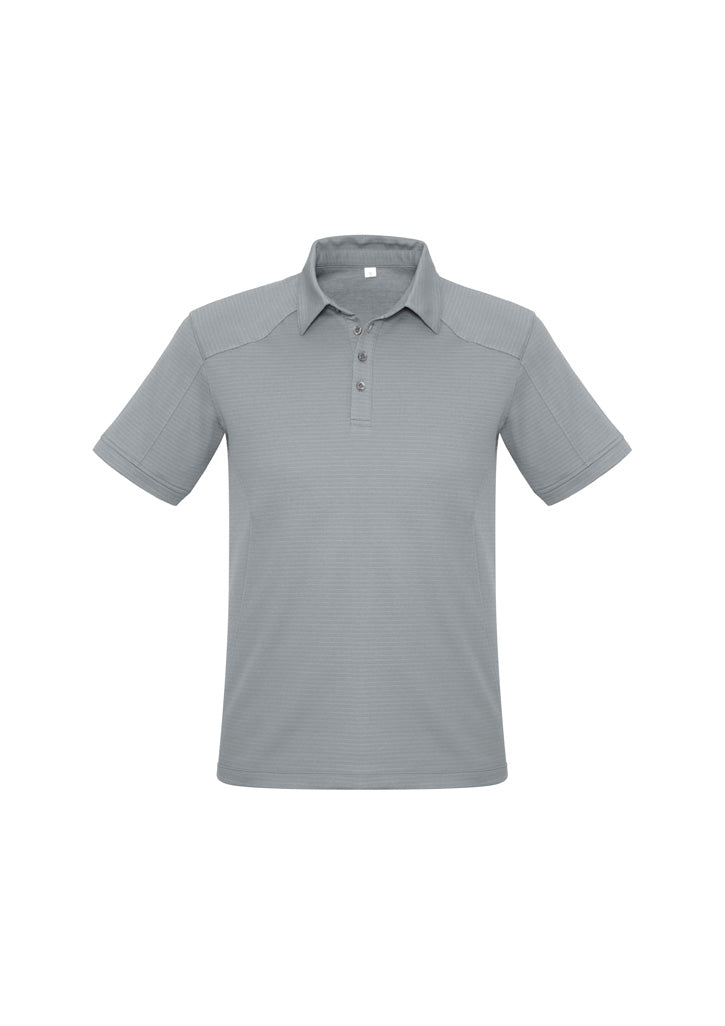 Biz Collection Mens Profile Short Sleeve Polo - Silver