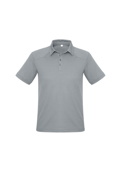 Biz Collection Mens Profile Short Sleeve Polo - Silver