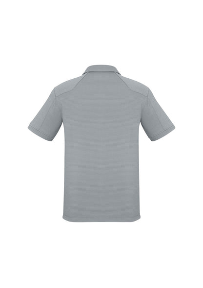 Biz Collection Mens Profile Short Sleeve Polo - Silver