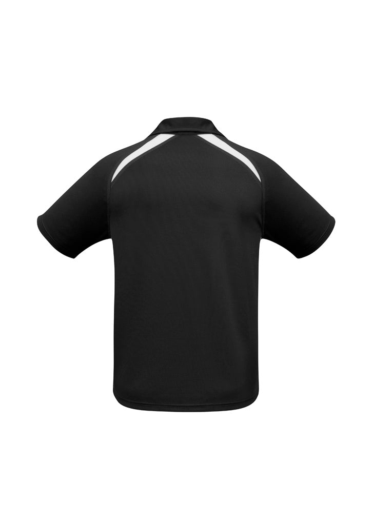 Biz Collection Kids Splice Short Sleeve Polo - Black/White