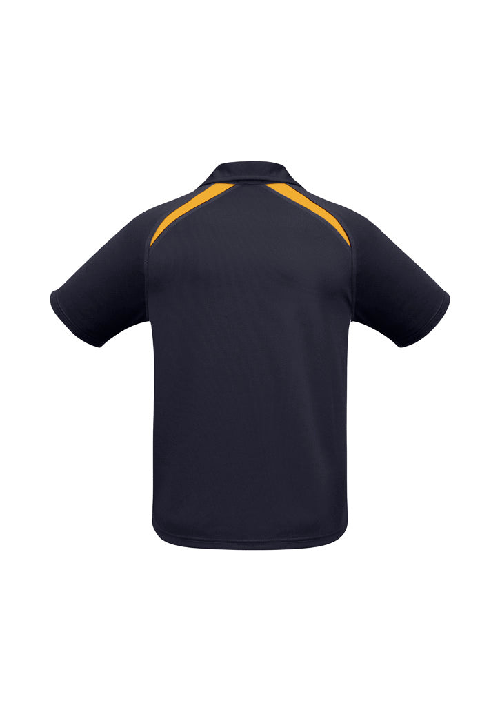 Biz Collection Kids Splice Short Sleeve Polo - Navy/Gold