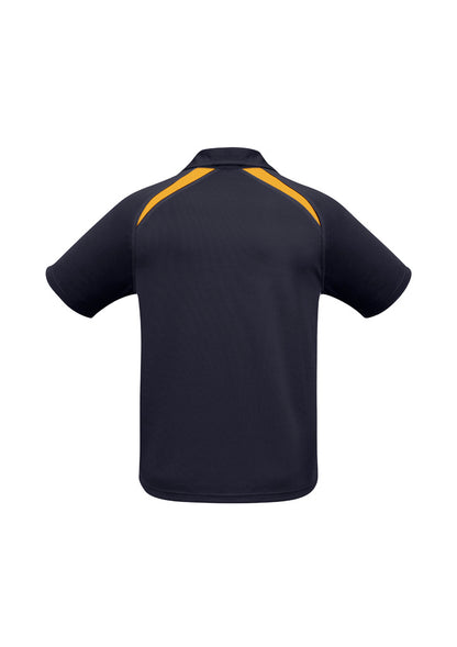 Biz Collection Kids Splice Short Sleeve Polo - Navy/Gold