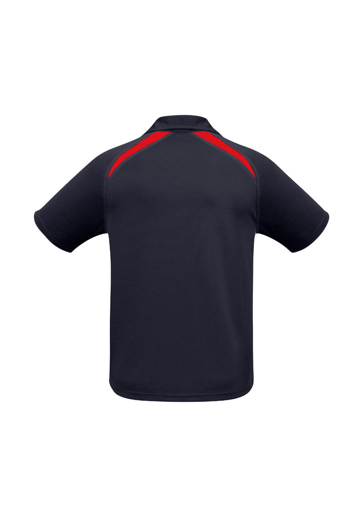 Biz Collection Kids Splice Short Sleeve Polo - Navy/Red