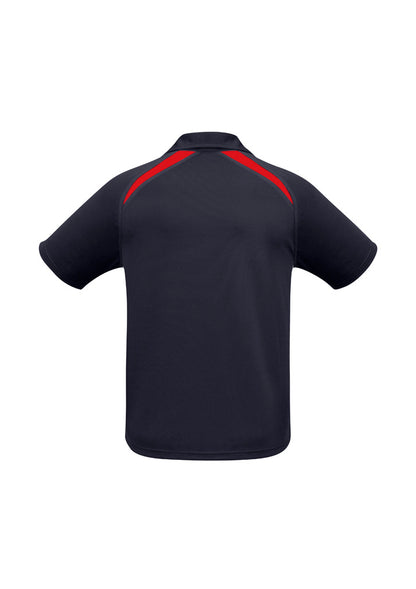 Biz Collection Kids Splice Short Sleeve Polo - Navy/Red