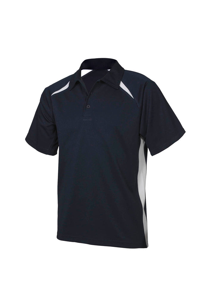 Biz Collection Kids Splice Short Sleeve Polo - Navy/White