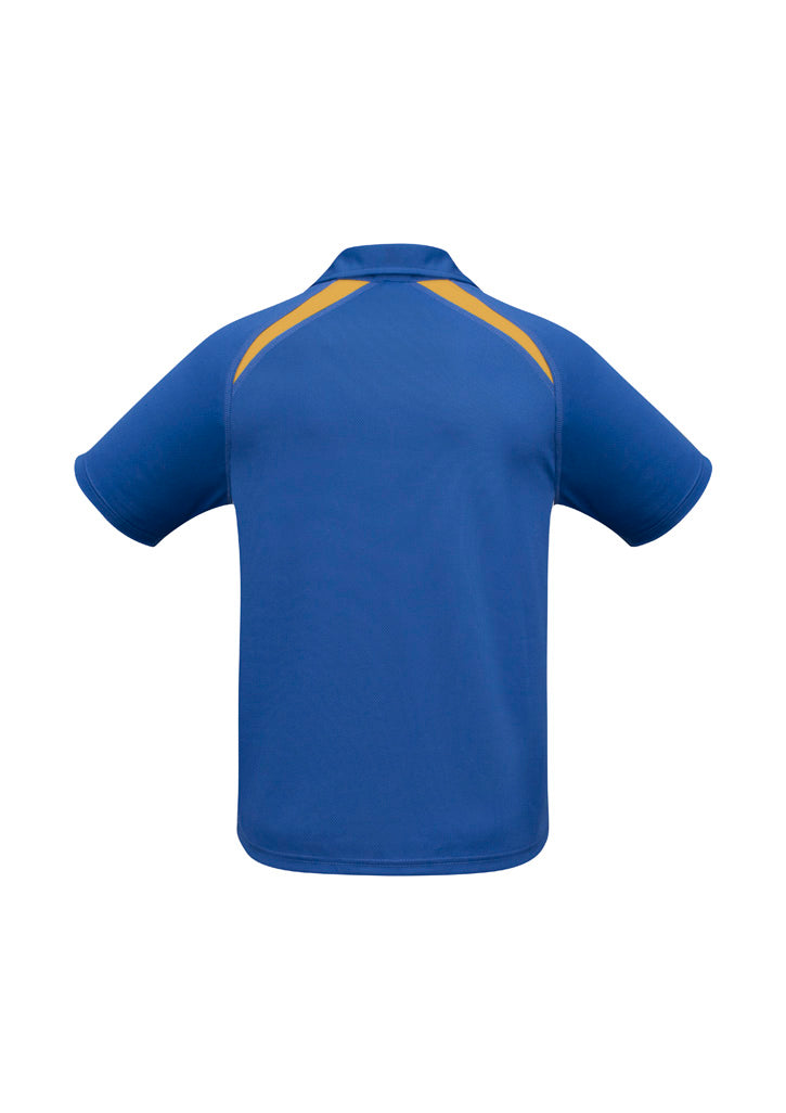 Biz Collection Kids Splice Short Sleeve Polo - Royal/Gold