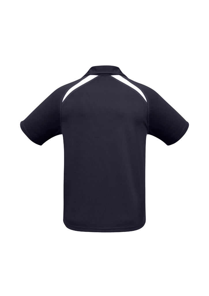 Biz Collection Mens Splice Short Sleeve Polo - Navy/White