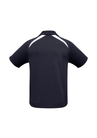 Biz Collection Mens Splice Short Sleeve Polo - Navy/White