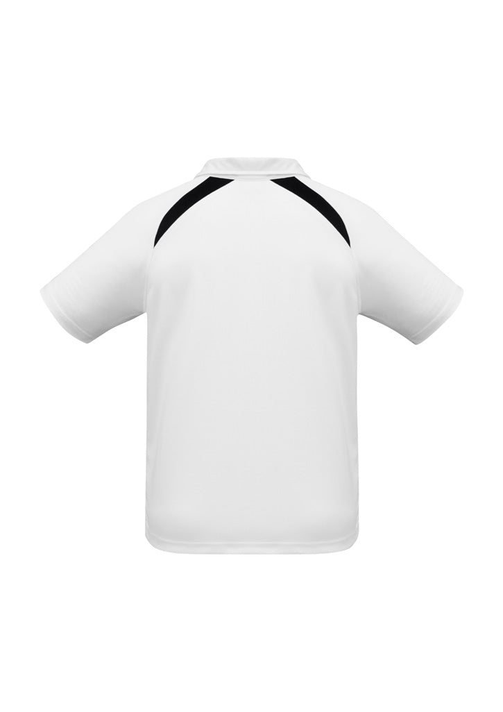 Biz Collection Mens Splice Short Sleeve Polo - White/Navy
