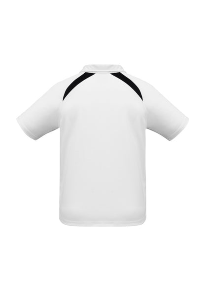 Biz Collection Mens Splice Short Sleeve Polo - White/Navy