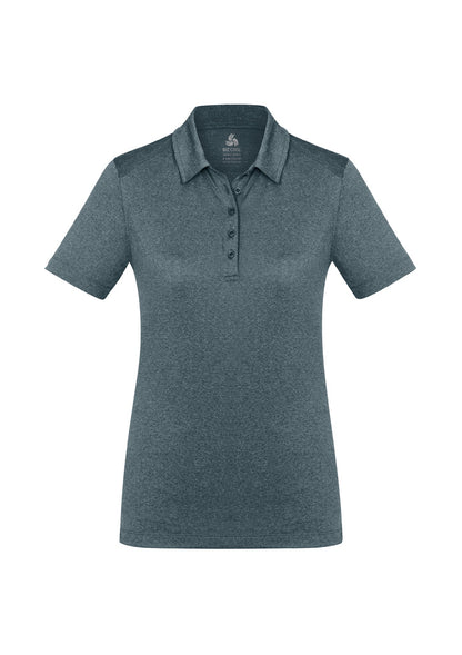 Biz Collection Womens Aero Short Sleeve Polo - Charcoal