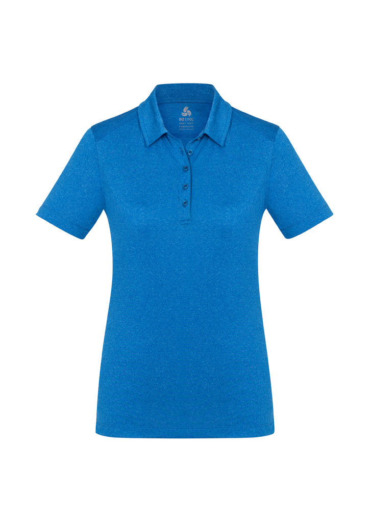 Biz Collection Womens Aero Short Sleeve Polo - Cyan