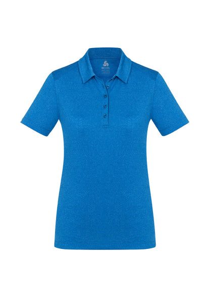 Biz Collection Womens Aero Short Sleeve Polo - Cyan