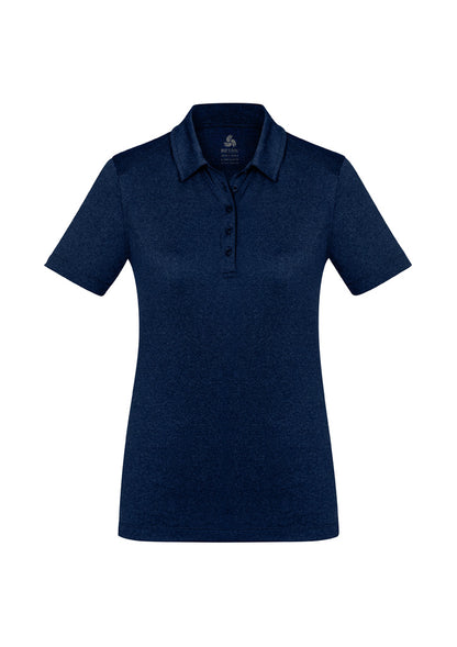 Biz Collection Womens Aero Short Sleeve Polo - Navy