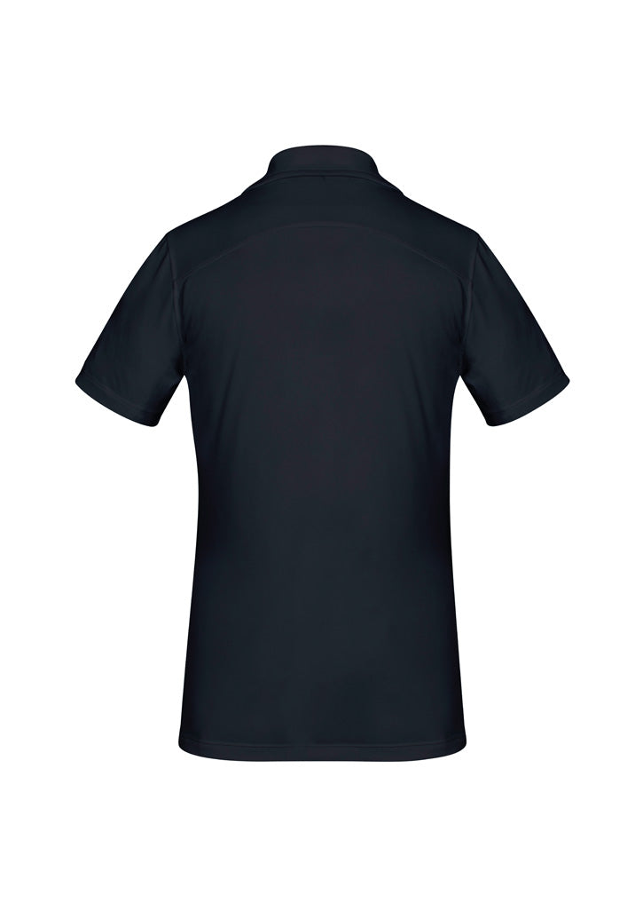 Biz Collection Womens Aero Short Sleeve Polo - Solid Black