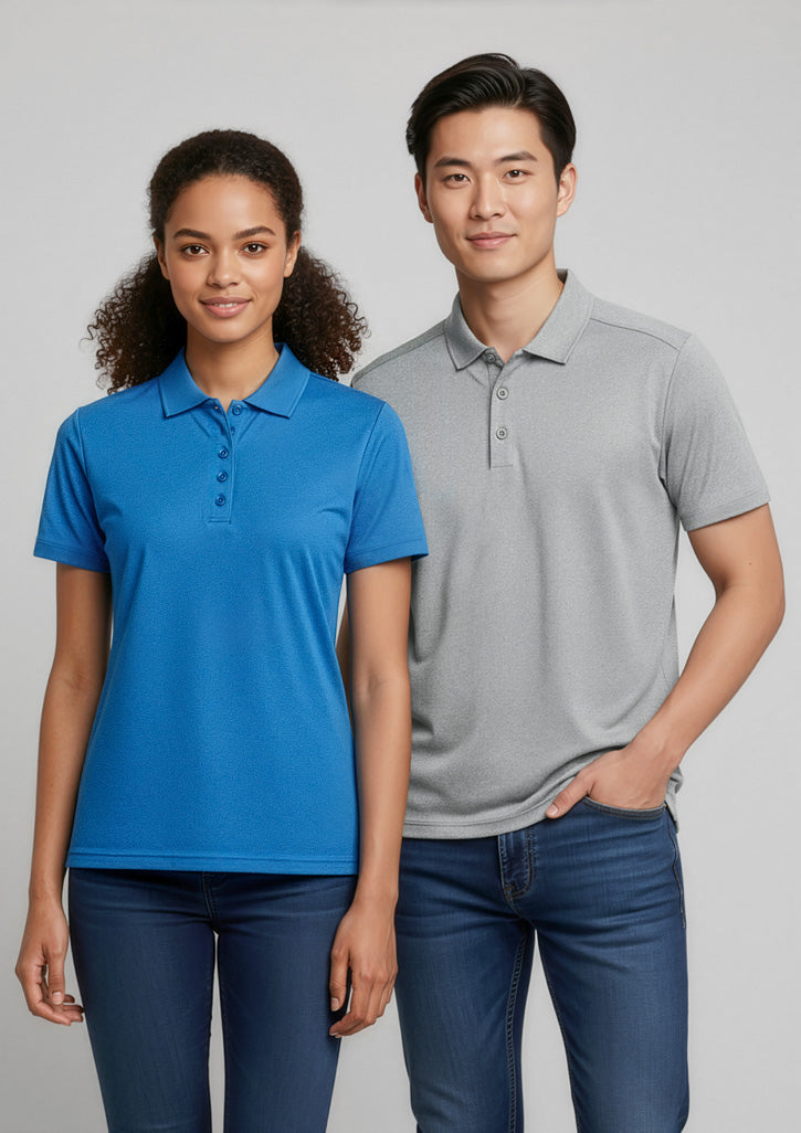 Biz Collection Womens Aero Short Sleeve Polo - Cyan