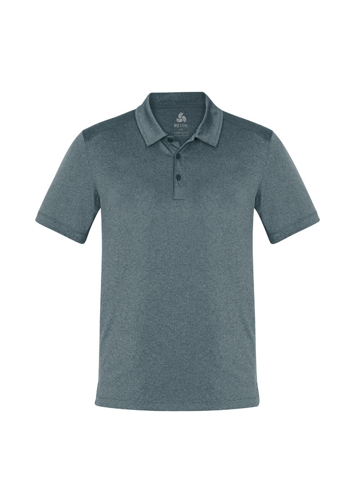 Biz Collection Mens Aero Short Sleeve Polo - Charcoal