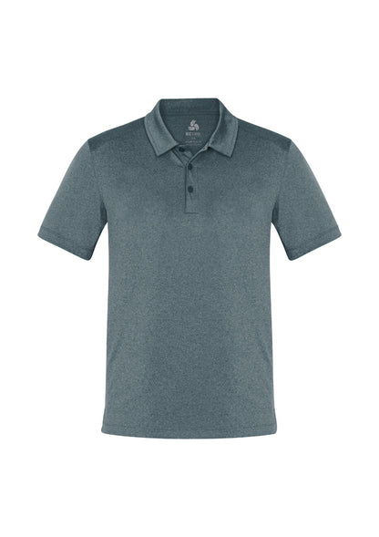 Biz Collection Mens Aero Short Sleeve Polo - Charcoal