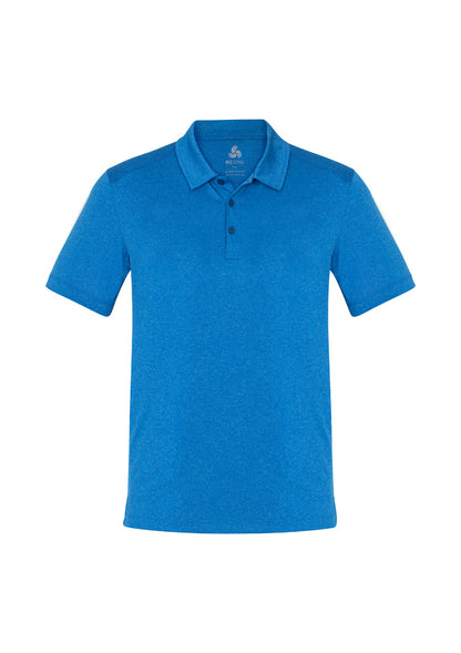 Biz Collection Mens Aero Short Sleeve Polo - Cyan