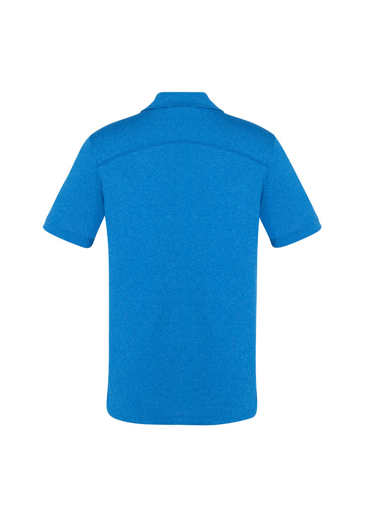 Biz Collection Mens Aero Short Sleeve Polo - Cyan