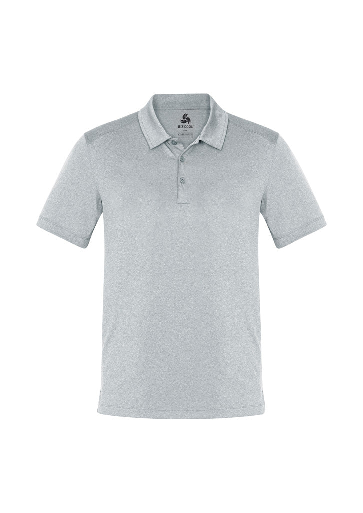 Biz Collection Mens Aero Short Sleeve Polo - Silver