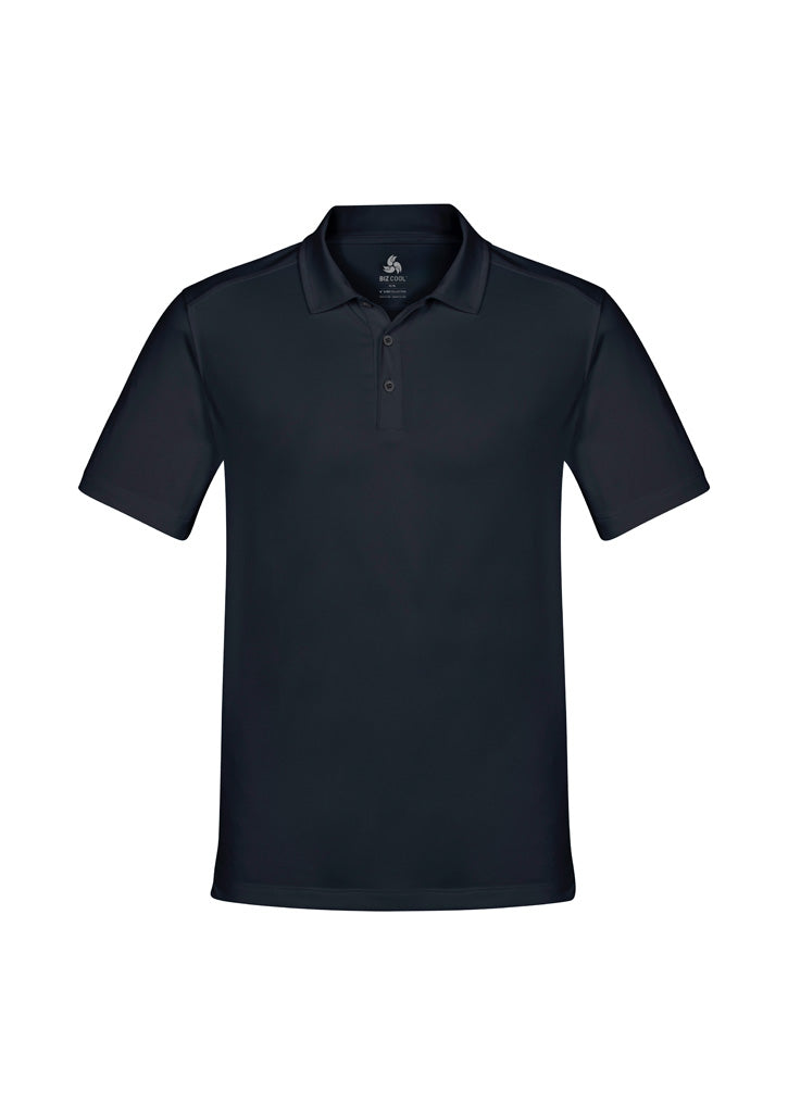 Biz Collection Mens Aero Short Sleeve Polo - Solid Black