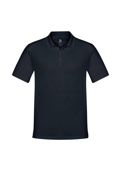 Biz Collection Mens Aero Short Sleeve Polo - Solid Black