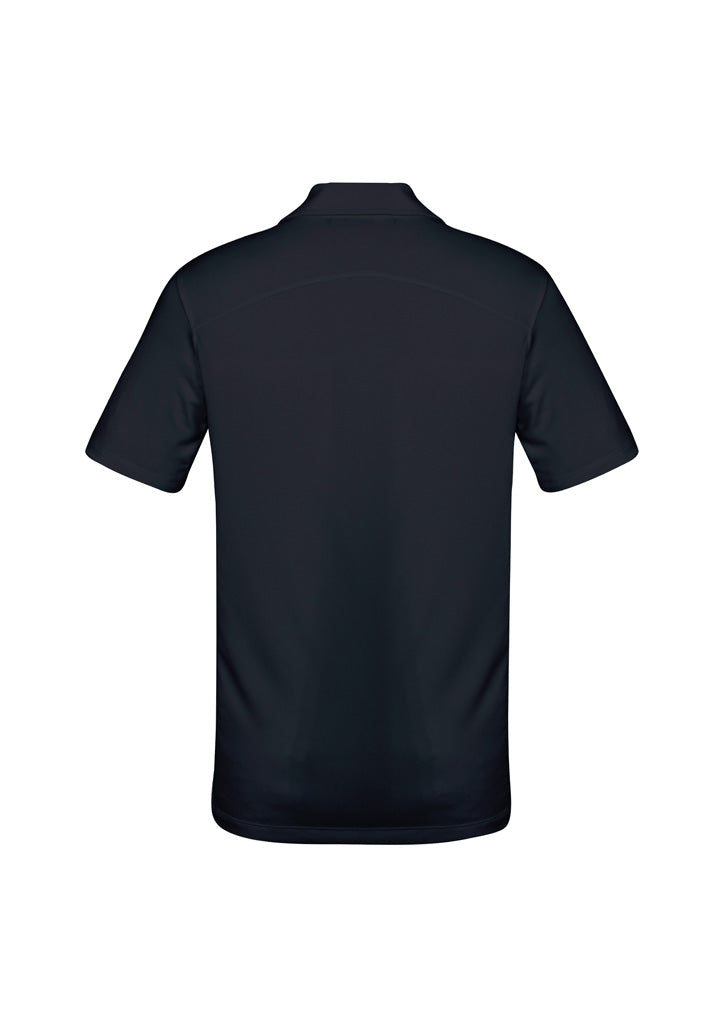 Biz Collection Mens Aero Short Sleeve Polo - Solid Black