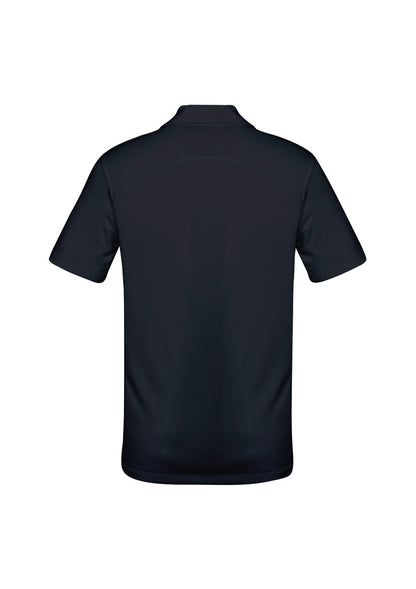 Biz Collection Mens Aero Short Sleeve Polo - Solid Black
