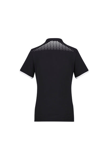 Biz Collection Womens Galaxy Short Sleeve Polo - Black/White