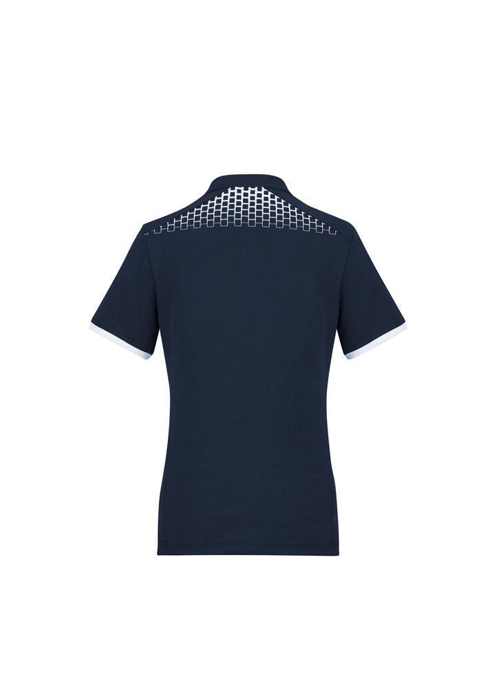 Biz Collection Womens Galaxy Short Sleeve Polo - Navy/White