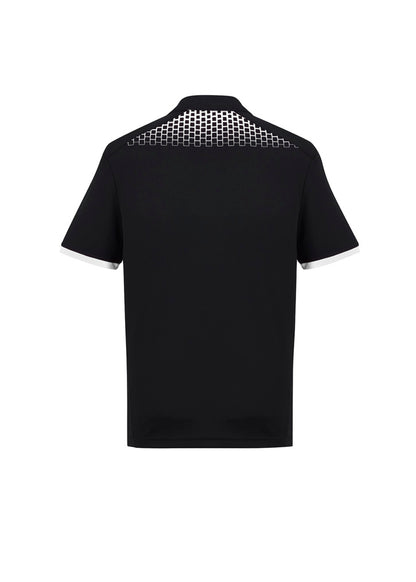 Biz Collection Mens Galaxy Short Sleeve Polo - Black/White