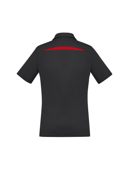 Biz Collection Womens Sonar Short Sleeve Polo - Black/Red
