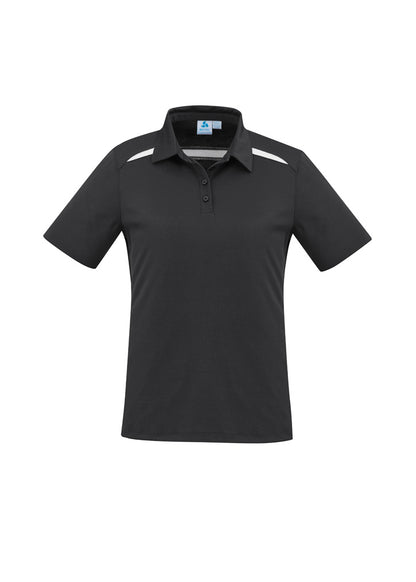 Biz Collection Womens Sonar Short Sleeve Polo - Black/White