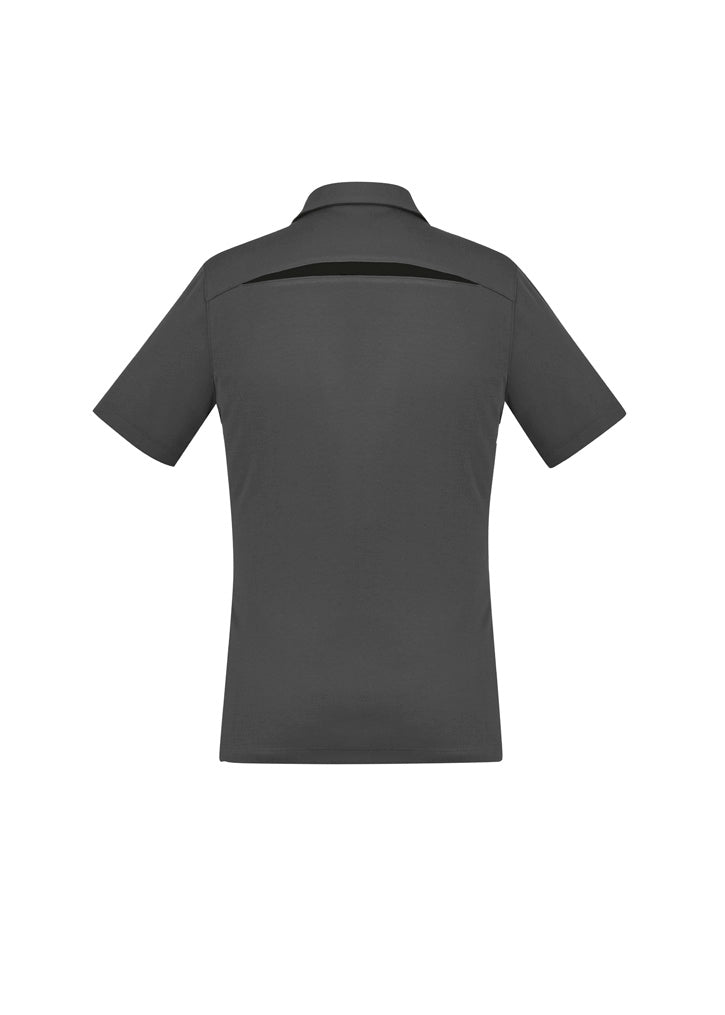 Biz Collection Womens Sonar Short Sleeve Polo - Grey/Black