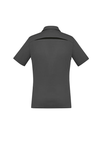 Biz Collection Womens Sonar Short Sleeve Polo - Grey/Black