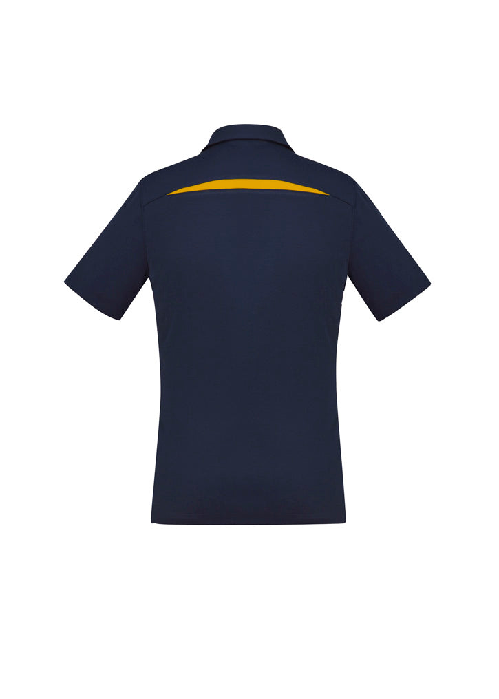 Biz Collection Womens Sonar Short Sleeve Polo - Navy/Gold