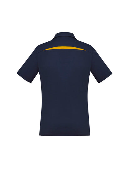 Biz Collection Womens Sonar Short Sleeve Polo - Navy/Gold