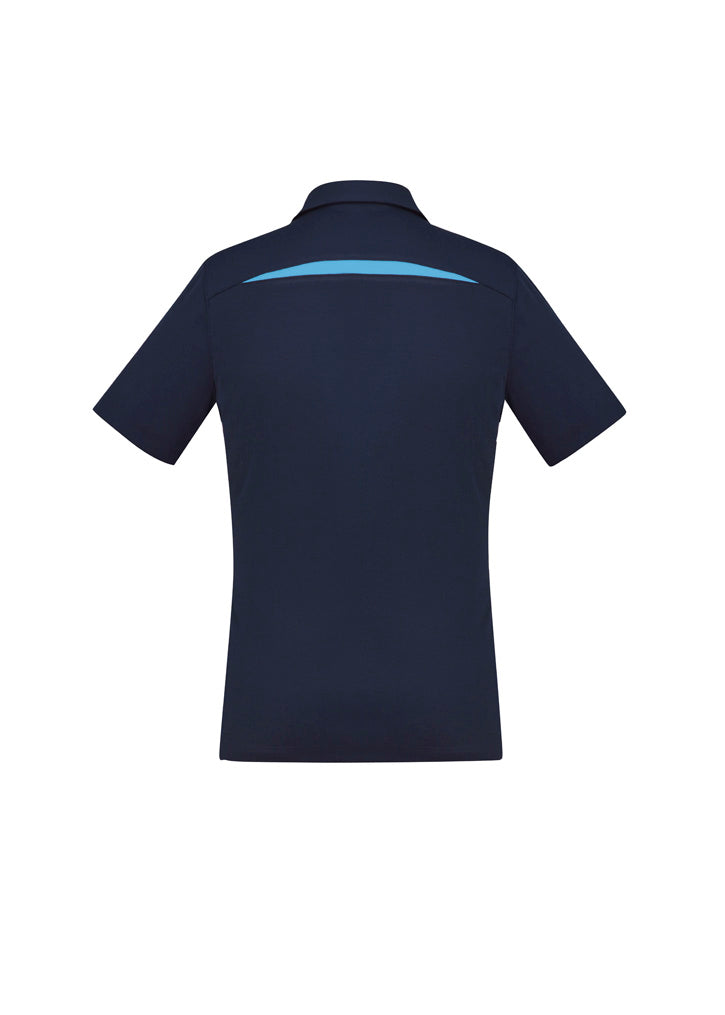 Biz Collection Womens Sonar Short Sleeve Polo - Navy/Sky