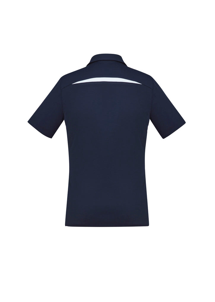 Biz Collection Womens Sonar Short Sleeve Polo - Navy/White