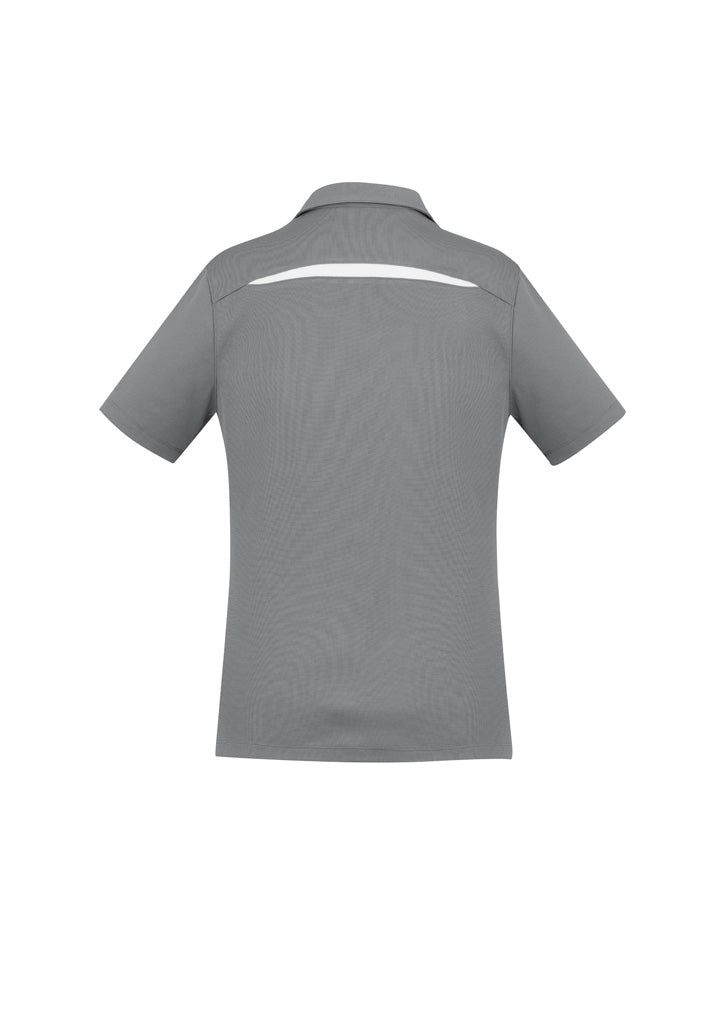 Biz Collection Womens Sonar Short Sleeve Polo - Silver/White