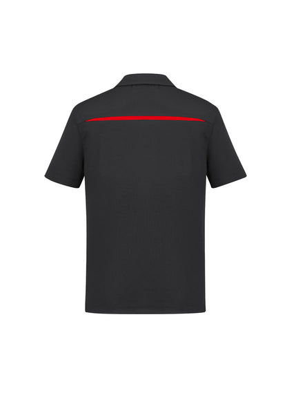 Biz Collection Mens Sonar Short Sleeve Polo - Black/Red