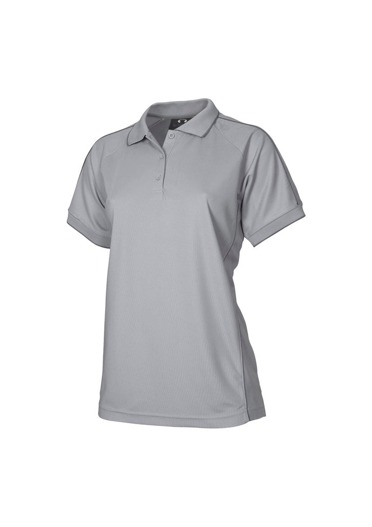 Biz Collection Womens Resort Short Sleeve Polo - Grey/Charcoal