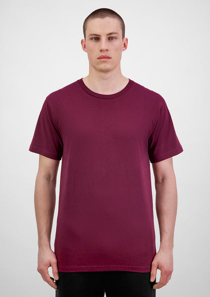 Good Mates Mens Basis Short Sleeve Tee - Plum