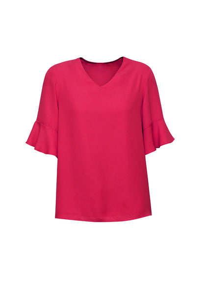 Womens Aria Fluted Sleeve Blouse RB966LS