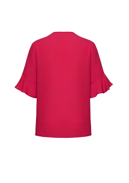 Womens Aria Fluted Sleeve Blouse RB966LS