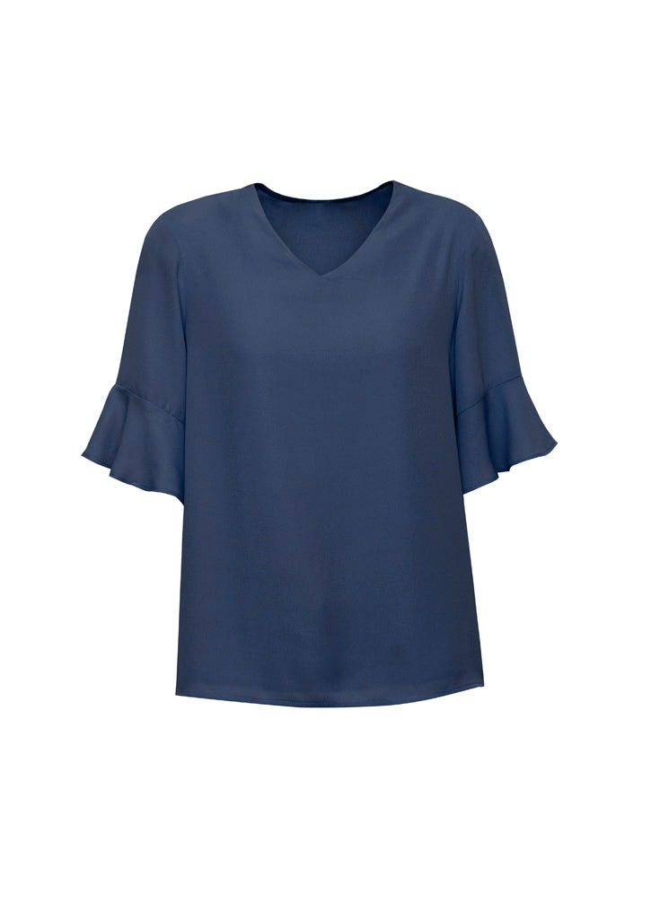 Womens Aria Fluted Sleeve Blouse RB966LS